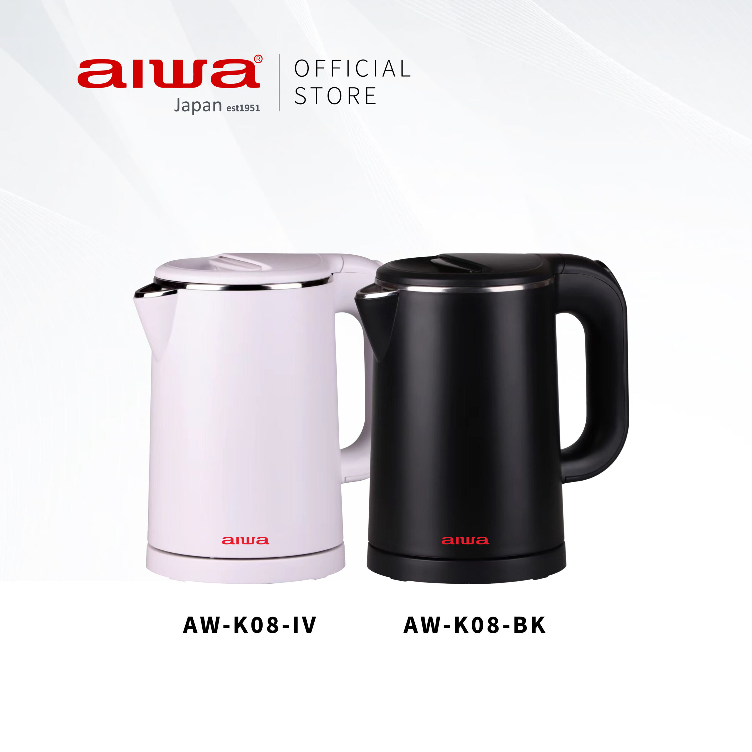 AIWA Double Wall Kettle 800 ml, 1000W | AW-K08 – AIWA Singapore